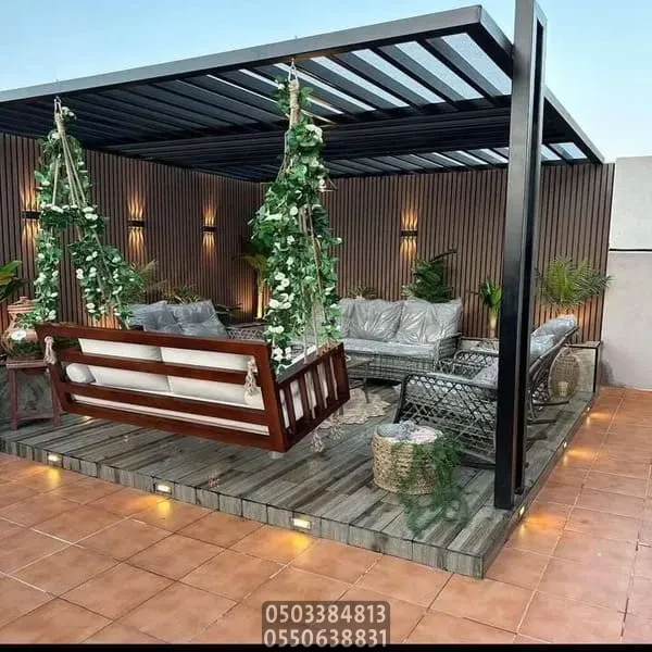 ساندوتش بانل وبيوت شعر جدة | تركيب مظلات جلسات الخارجية في جده