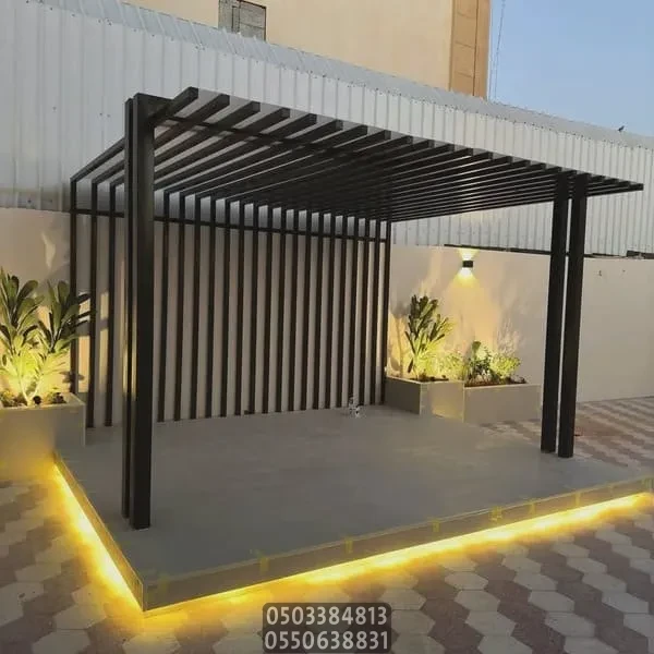 ساندوتش بانل وبيوت شعر جدة | مظلات خشبية للحدائق | أفضل أنواع المظلات الخشبية