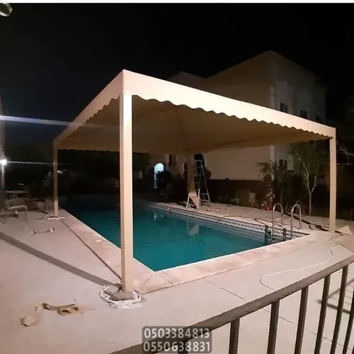 ساندوتش بانل وبيوت شعر جدة | مظلات لتغطية المسابح في جدة